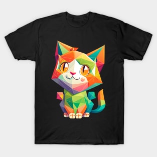 Geometric Cat Funny Cat lover Math T-Shirt